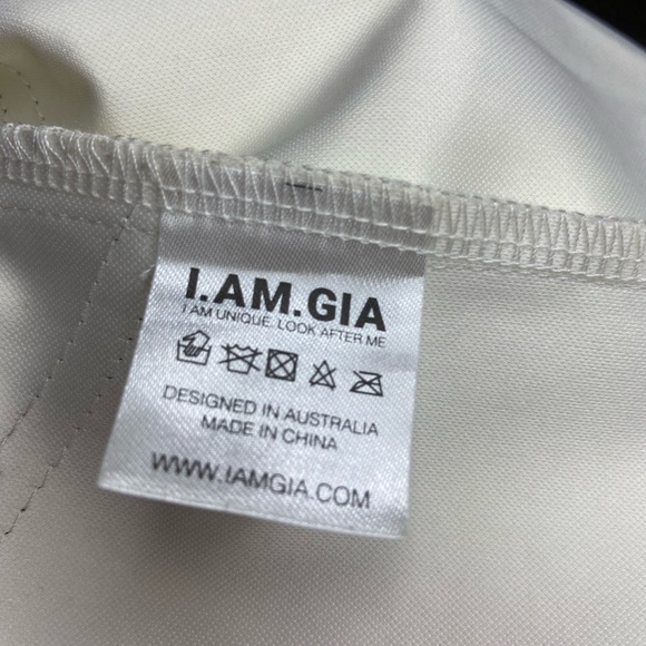 I.AM.GIA White High-Rise Faux Leather Straight Leg Pants. Size:L - Picture 12 of 16